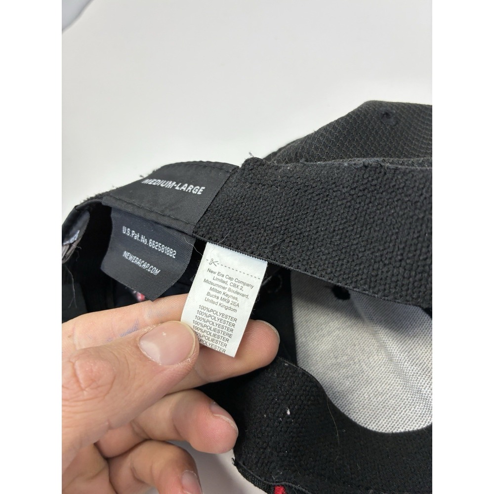 New Era 39THIRTY Manchester United Hat Black Mesh Stretch‎ Fit Medium-Large - Picture 8 of 8